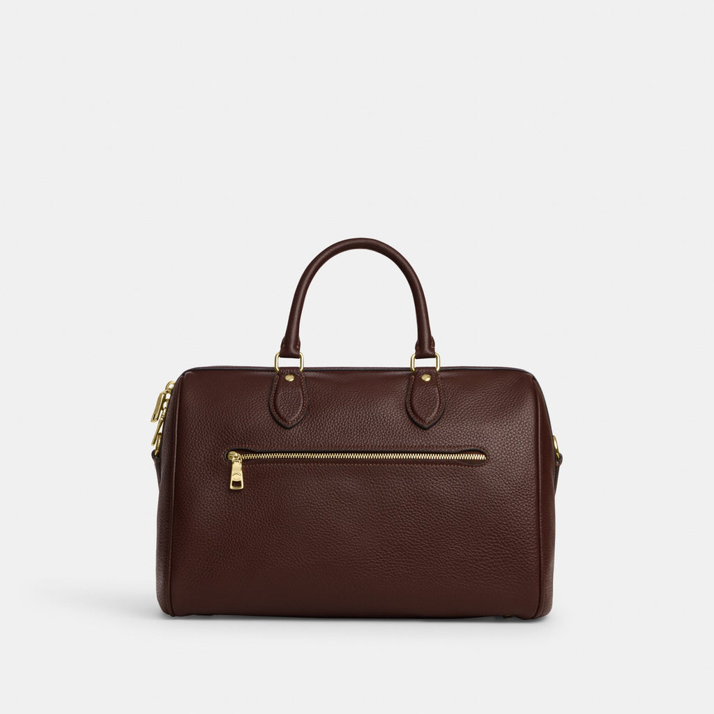 Coach Rowan Large Satchel Bag - Gold/Maple (Women's)