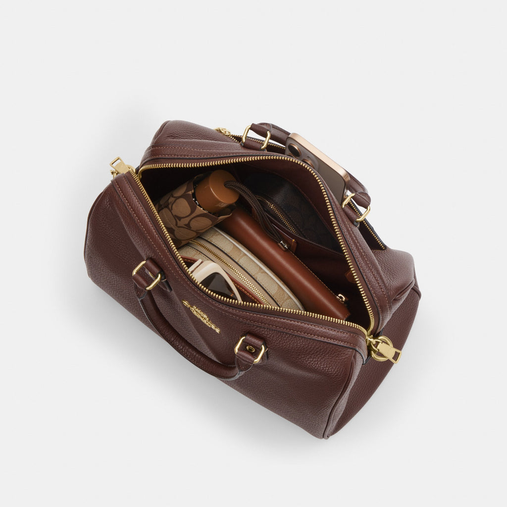 Coach Rowan Large Satchel Bag - Gold/Maple (Women's)