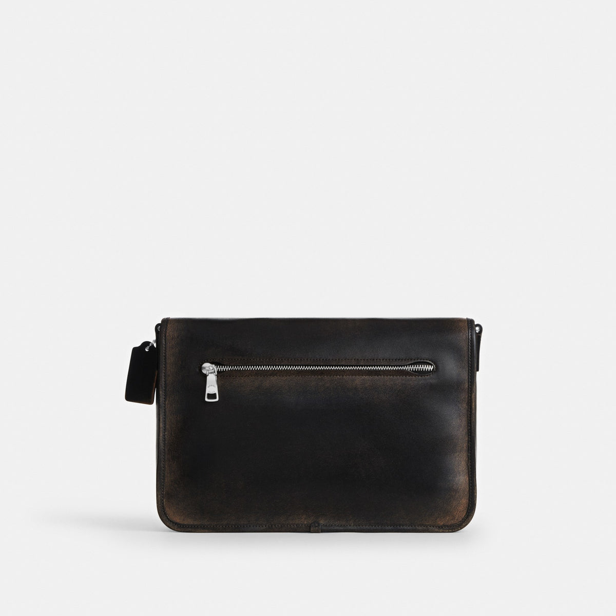 Coach Colby Messenger Bag 32 In Loved Leather - Silver/Black Brown