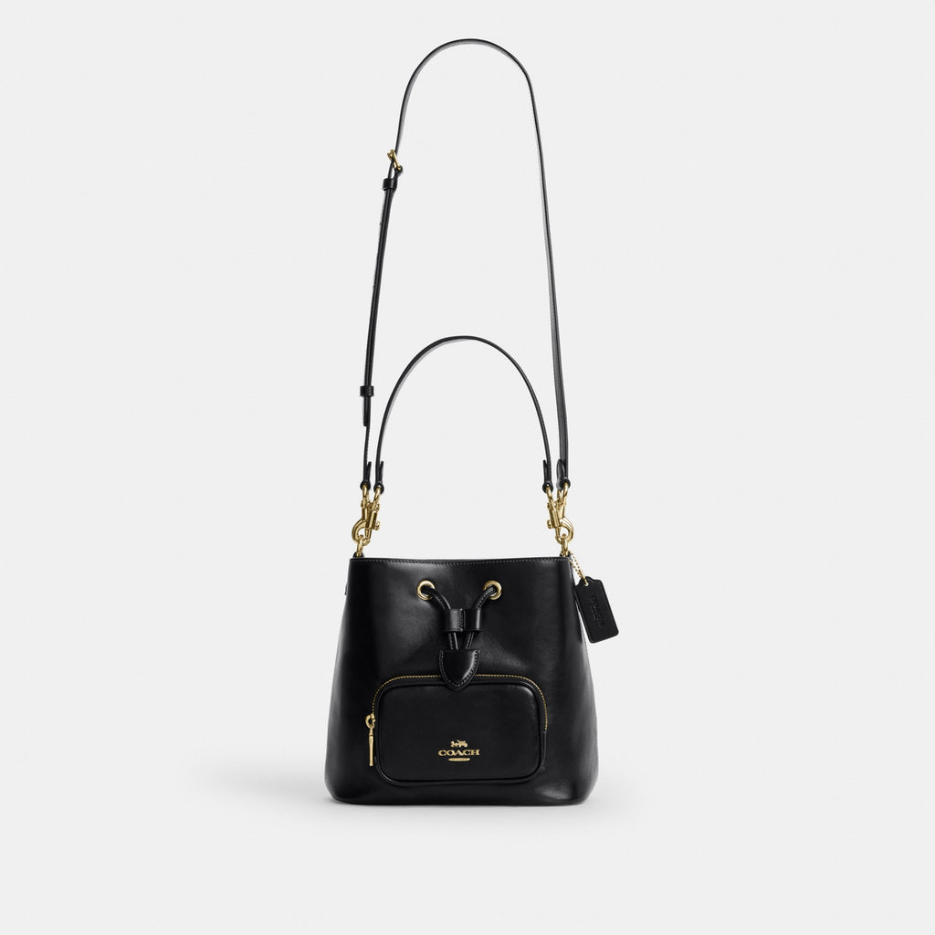 Coach Rowan Bucket Bag With Pocket - Gold/Black (Women's)