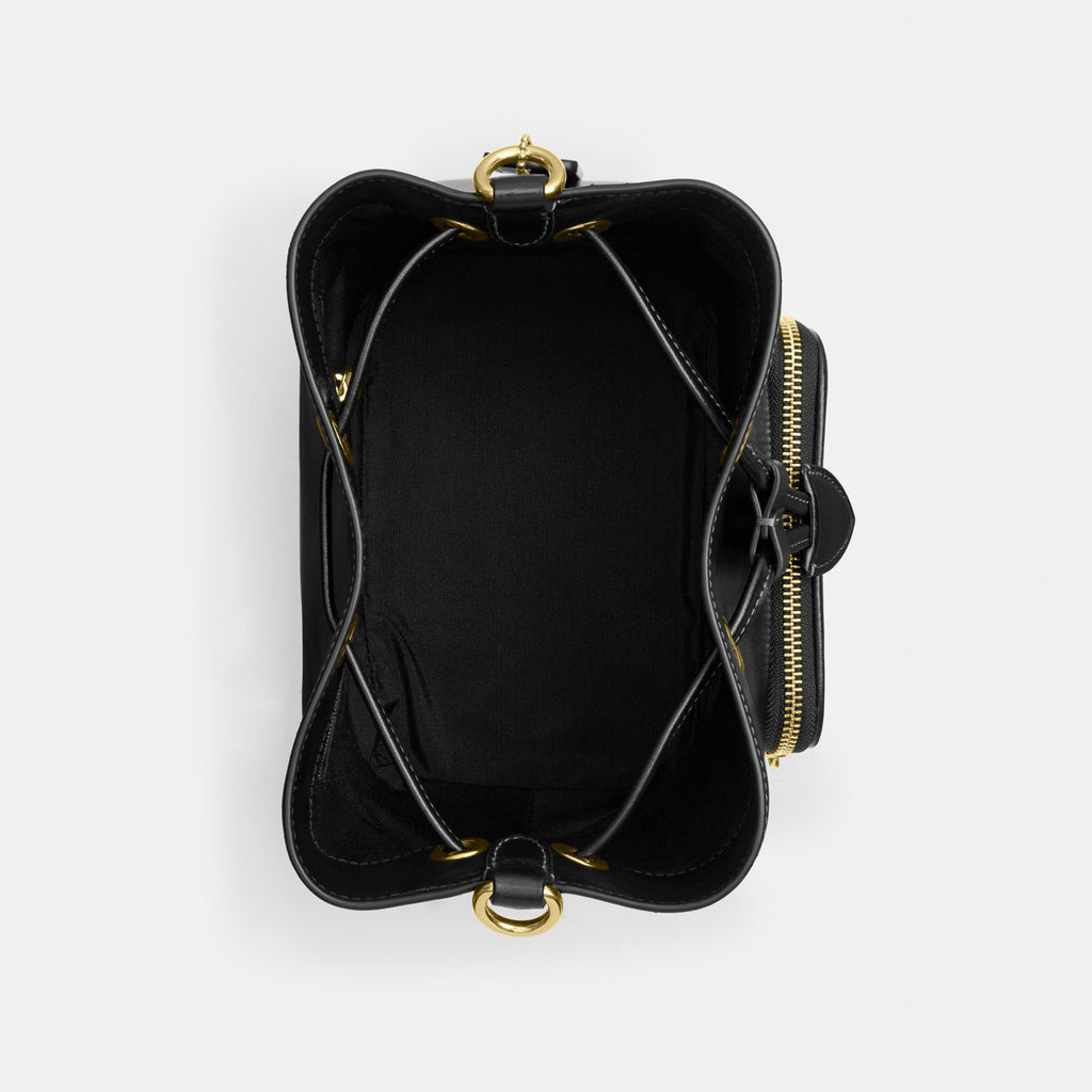 Coach Rowan Bucket Bag With Pocket - Gold/Black (Women's)