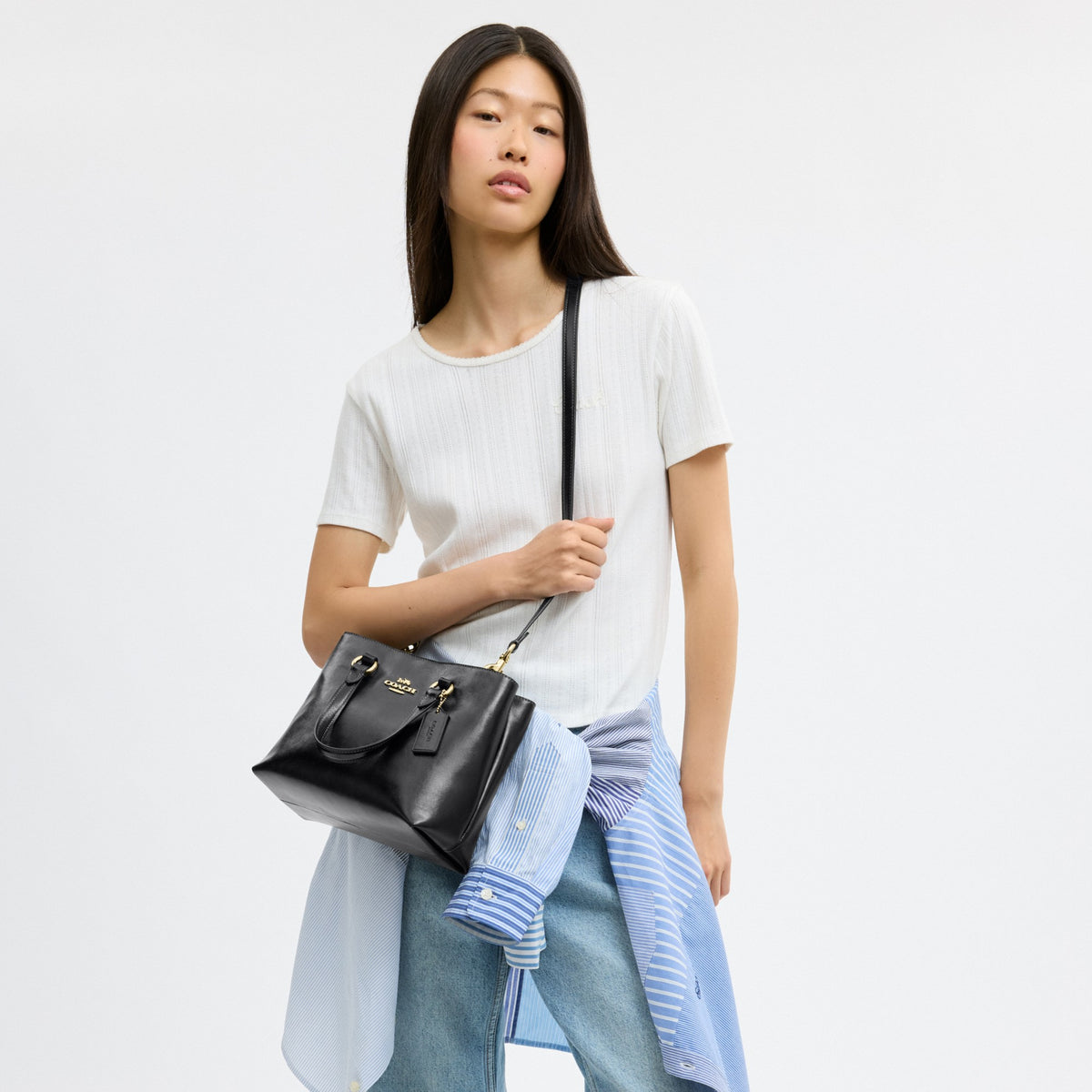 Coach Station Carryall Bag - Gold/Black (Women's)