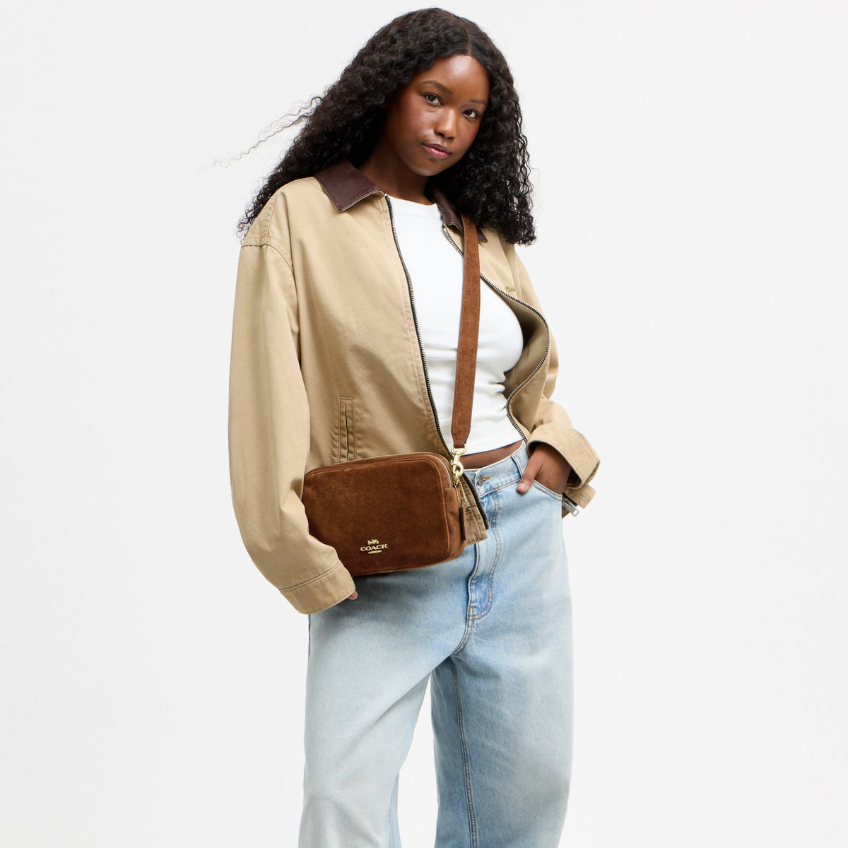 Coach Carey Crossbody Bag - Gold/Warm Brown (Women's)
