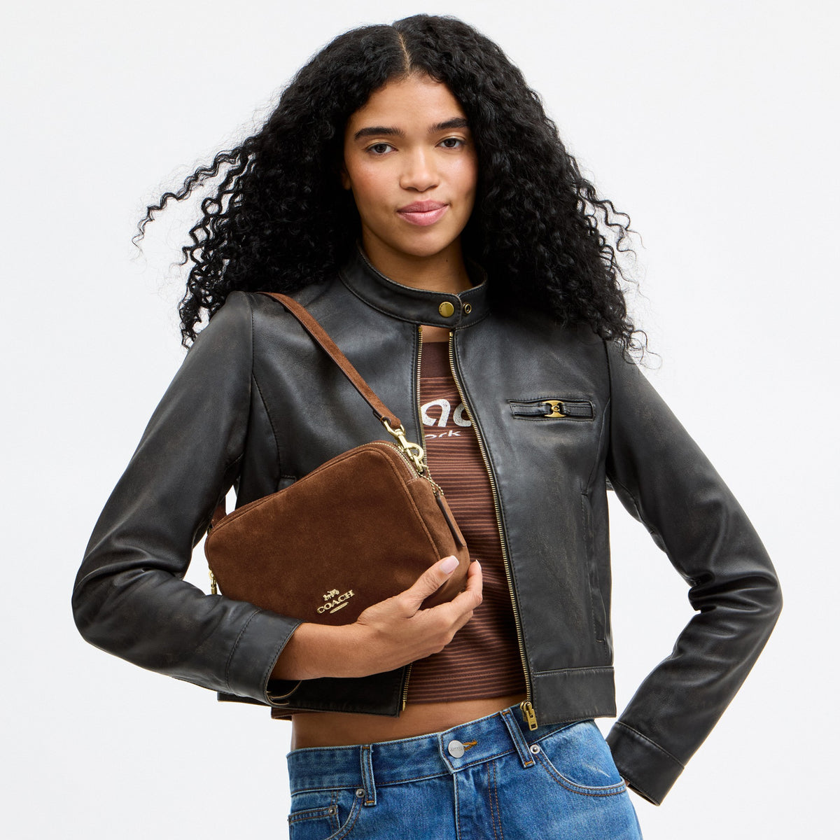 Coach Carey Crossbody Bag - Gold/Warm Brown (Women's)