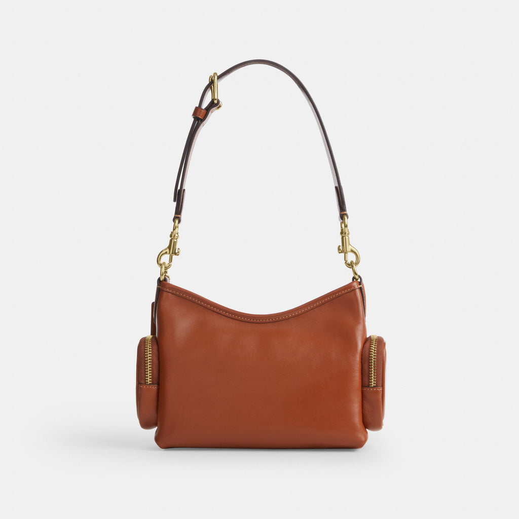 Coach Laurel Shoulder Bag 22 With Pockets - Gold/Cinnamon (Women's)