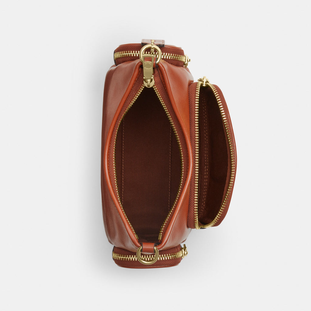 Coach Laurel Shoulder Bag 22 With Pockets - Gold/Cinnamon (Women's)
