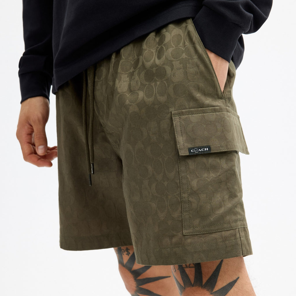 Coach Coach | Brain Dead Signature Camp Shorts - Green (Men's)