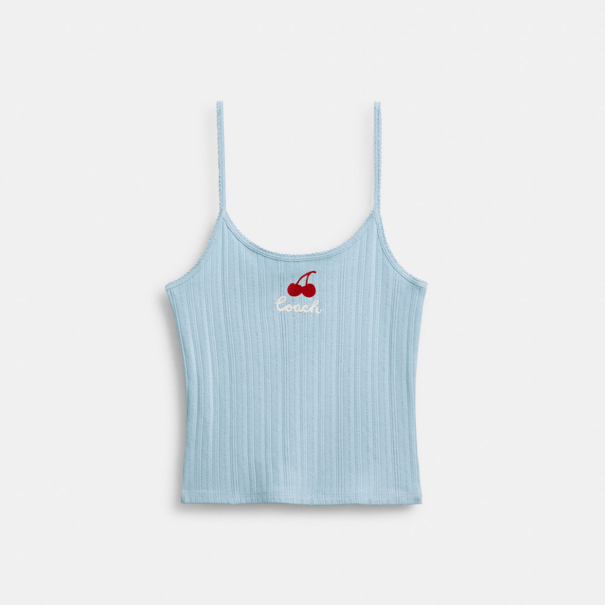 Coach Cherry Pointelle Tank - Blue (Women's)
