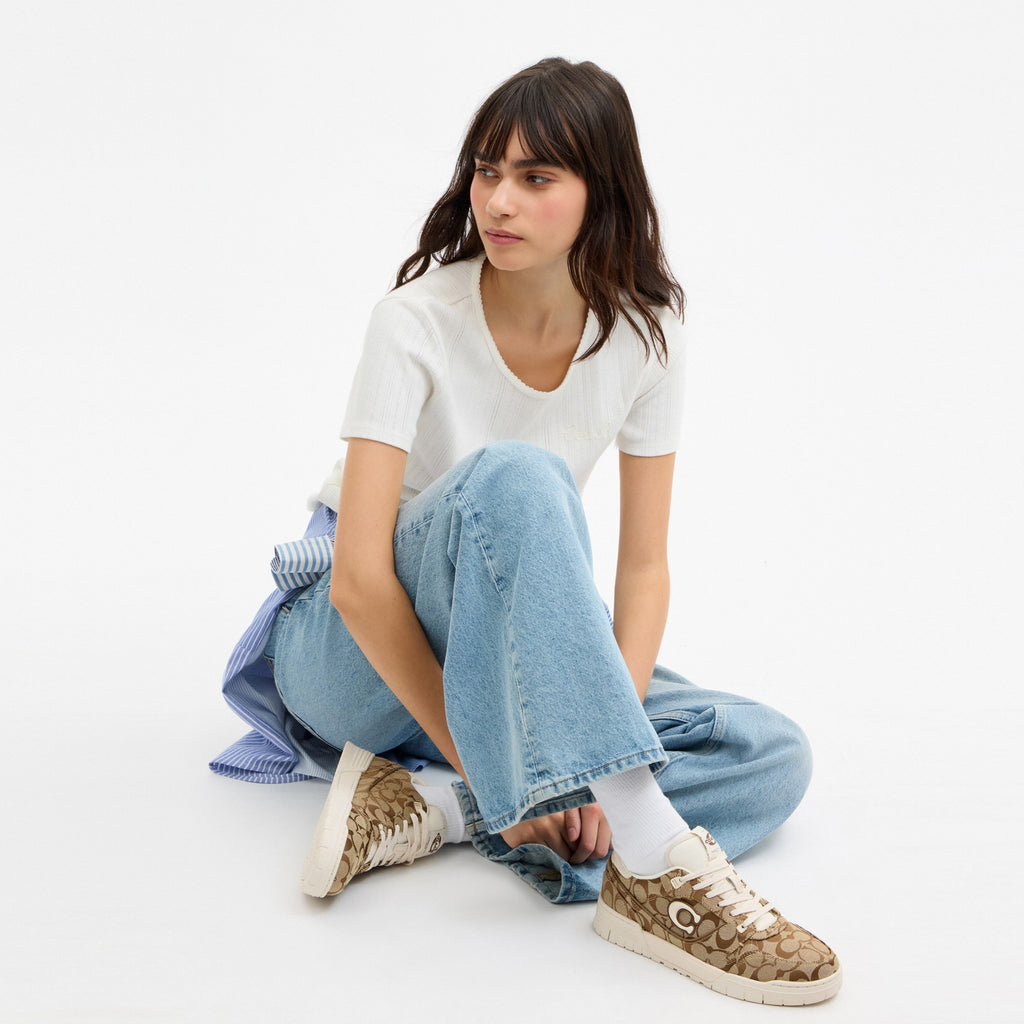 Coach Soho Sneaker In Signature Sateen Jacquard - Chalk Multi (Women's)