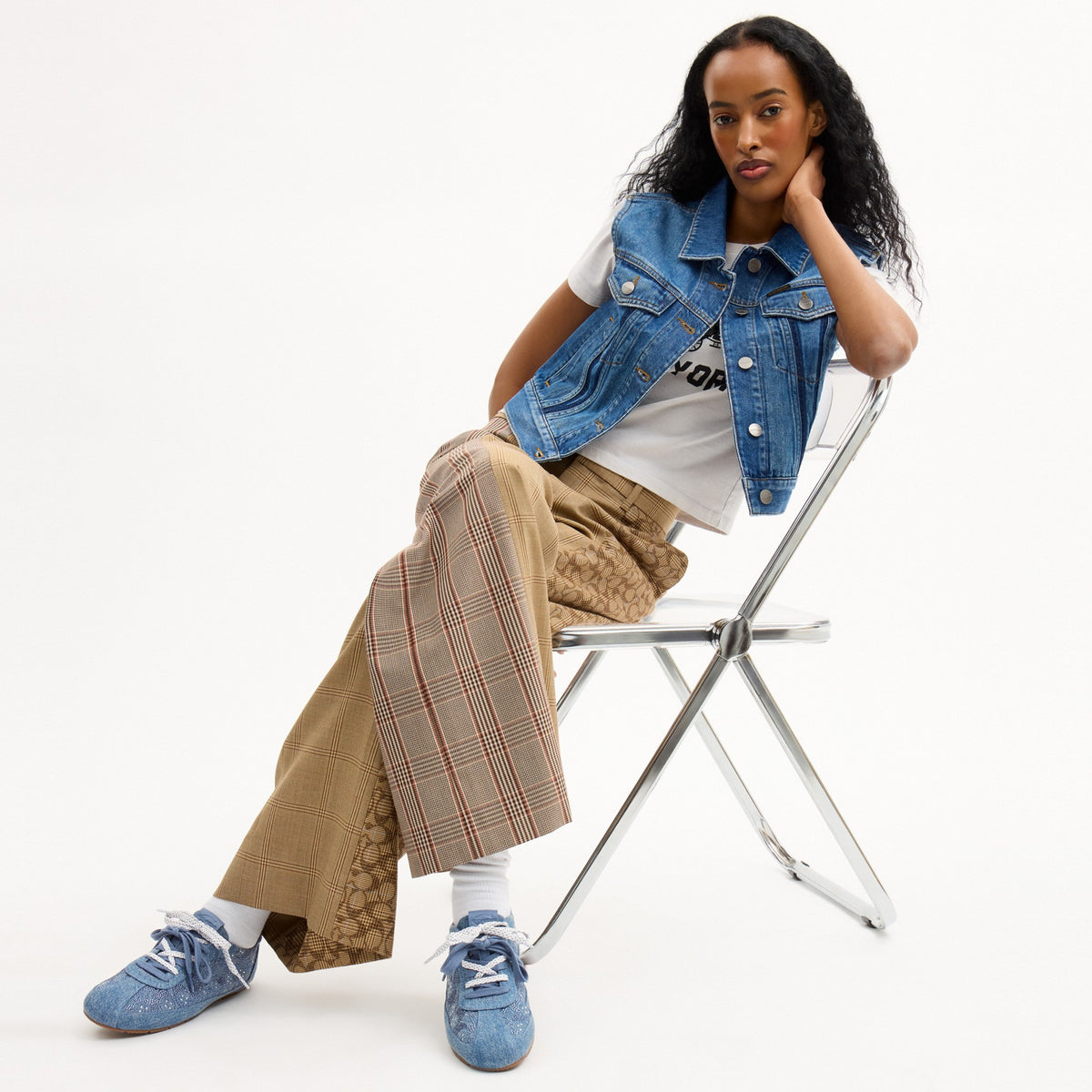 Coach Soft Sneaker In Signature Denim - Denim Blue (Women's)