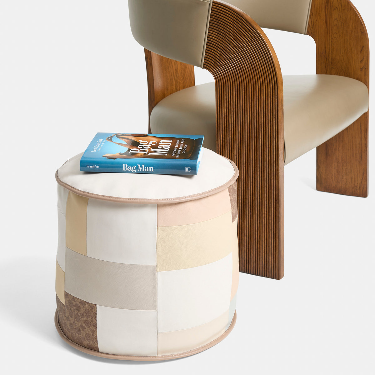 Coach Remade Pouf - Beige Multi (3)