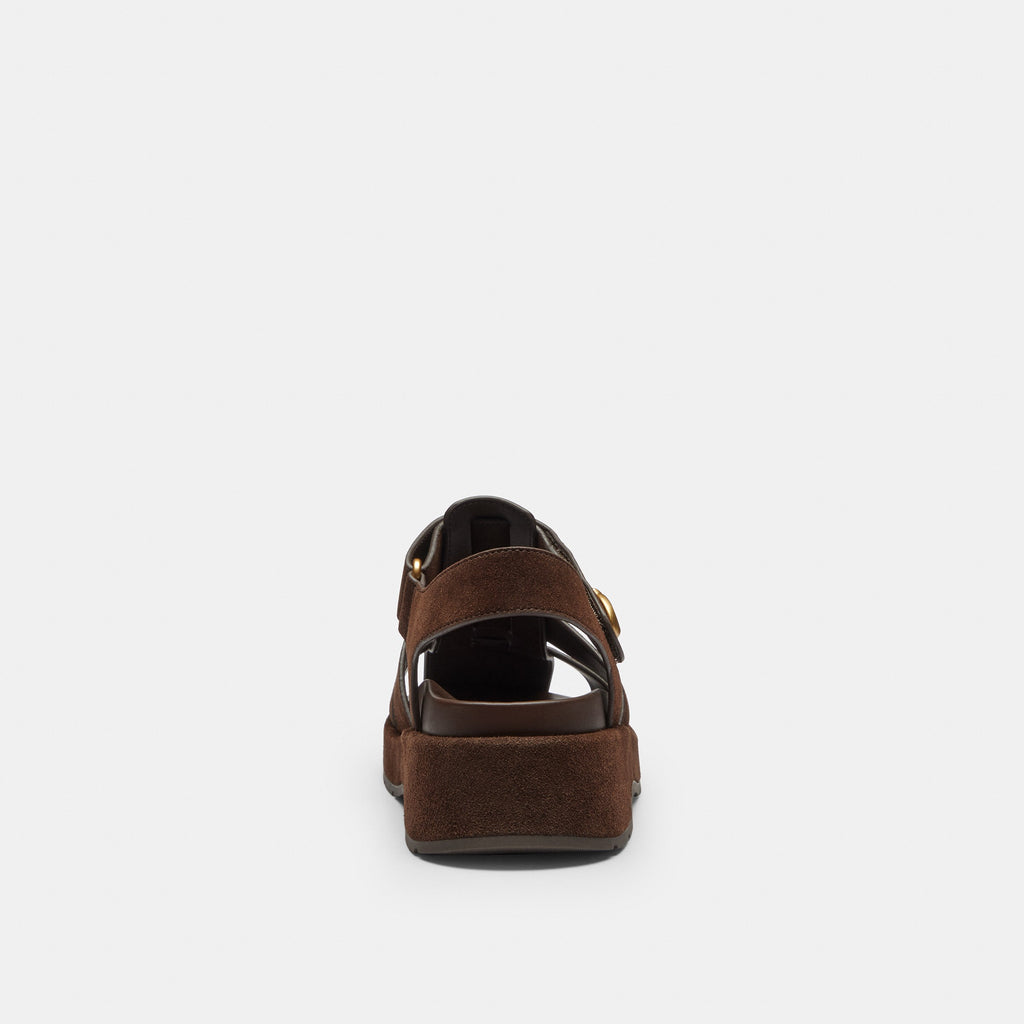 Coach Sculpted C Fisherman Sandal - Chocolate Brown (4)
