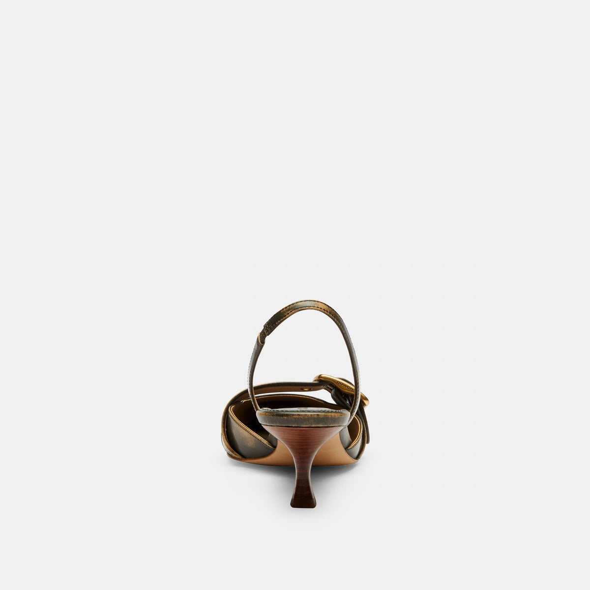 Coach Margot Slingback In Loved Leather - Olive (4)