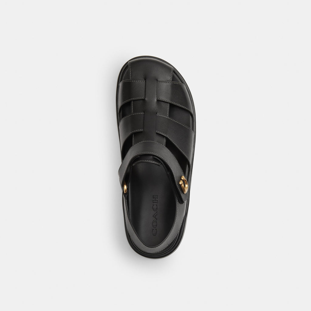 Coach Sculpted C Fisherman Sandal - Black (3)