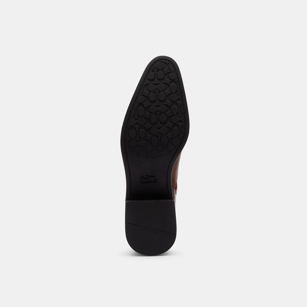 Coach Pointed Toe Bootie In Loved Leather - Saddle (5)