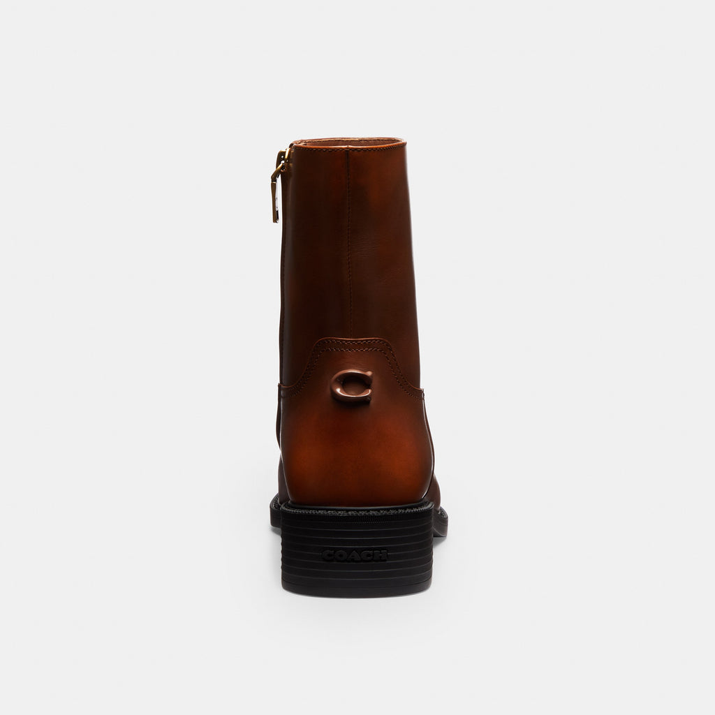 Coach Pointed Toe Bootie In Loved Leather - Saddle (4)