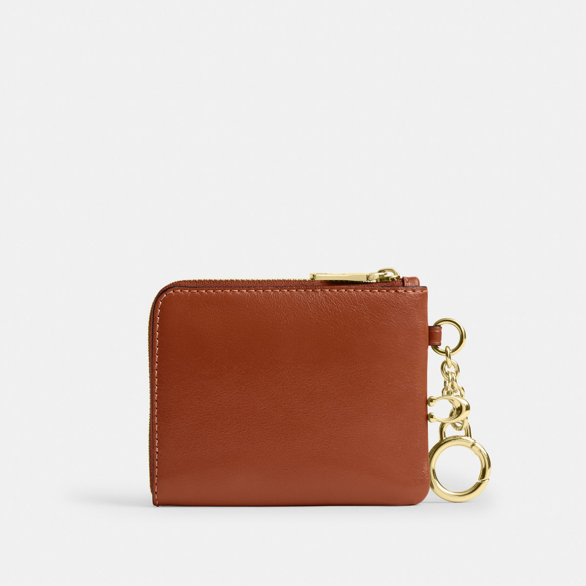 Coach Small Corner Zip Wallet - Gold/Cinnamon (Women's)