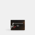 Coach Card Case With Charms In Loved Leather - Silver/Black Brown (Women's)