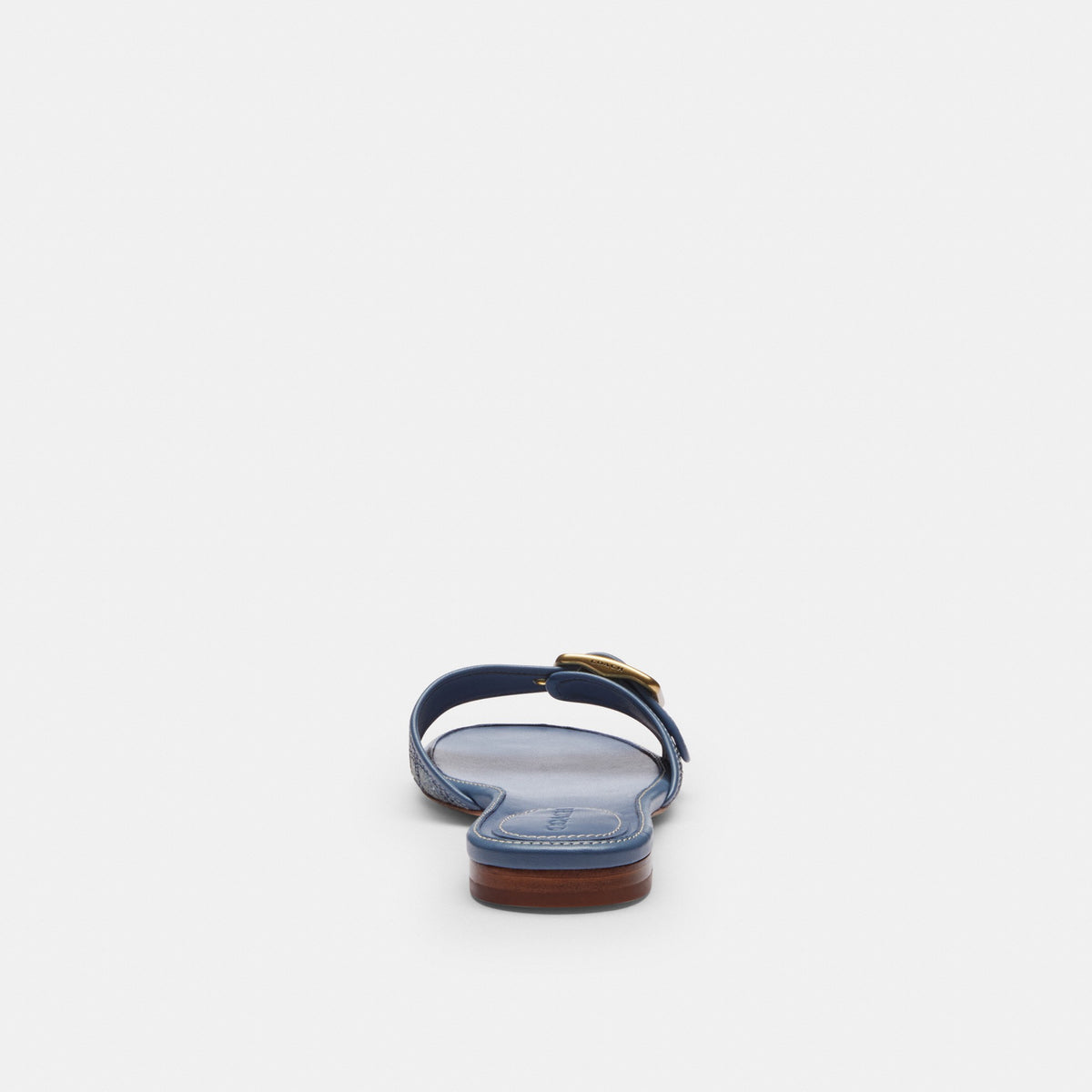 Coach Margot Flat Sandal In Crystal Signature Denim - Denim (Women's)