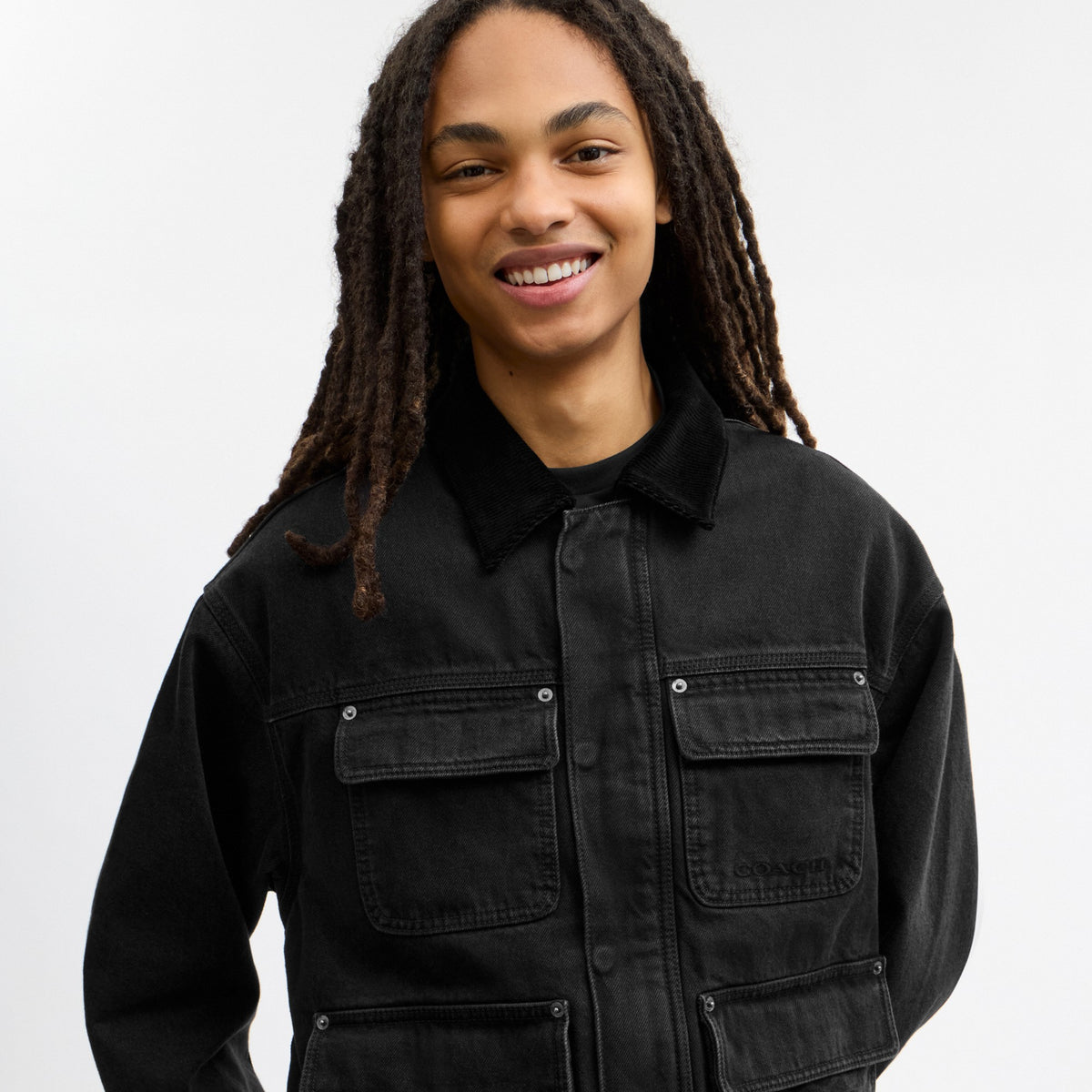 Coach Denim Chore Coat With Flannel Lining - Black Wash (Men's)