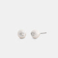 Coach Signature Pearl Stud Earrings - Silver/Pearl (Women's)
