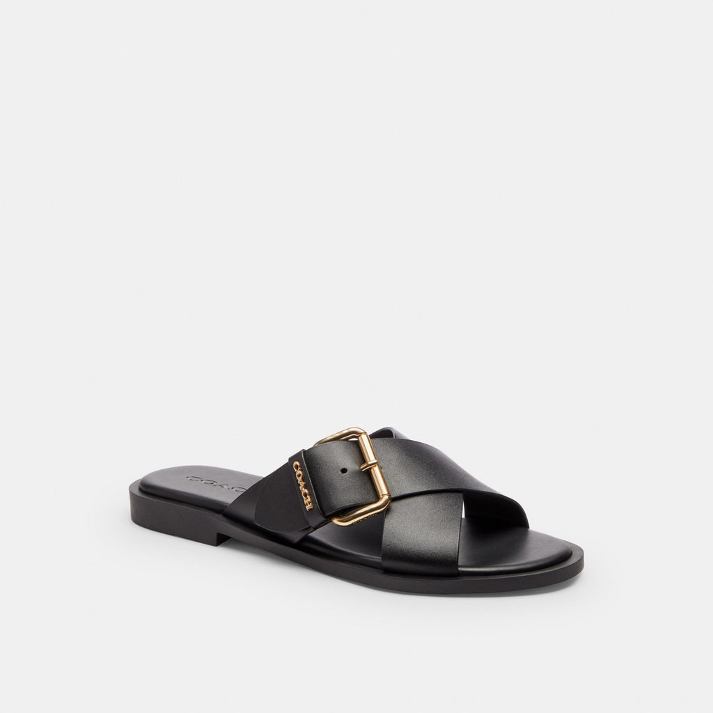 Coach Crisscross Buckle Sandal - Black (Women's)