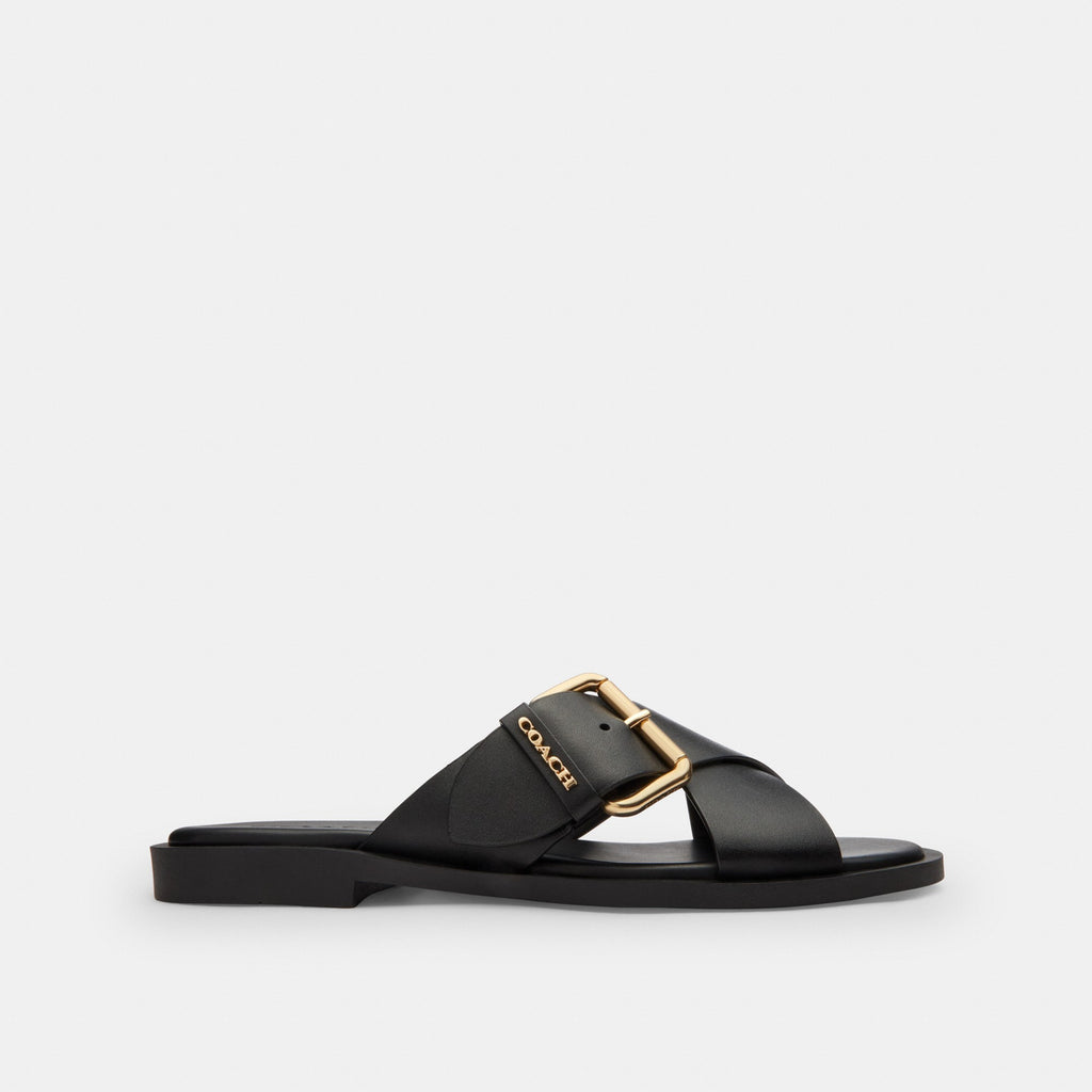 Coach Crisscross Buckle Sandal - Black (Women's)