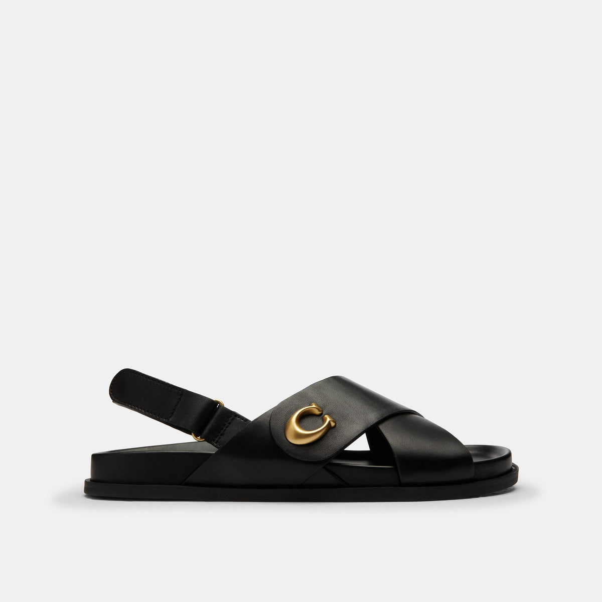 Coach Sculpted C Criss Cross Sandal - Black (2)