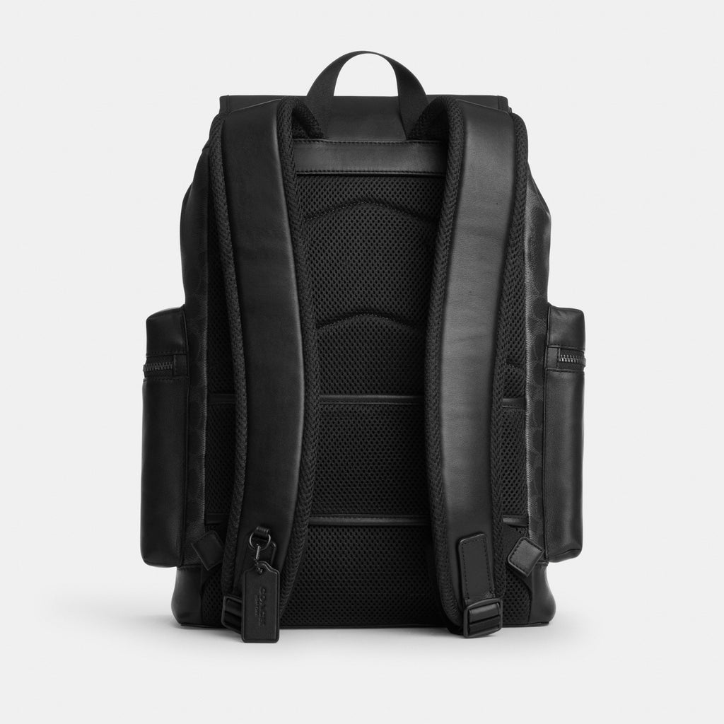 Coach Sprint Backpack In Signature Canvas - Matte Black/Black Signature