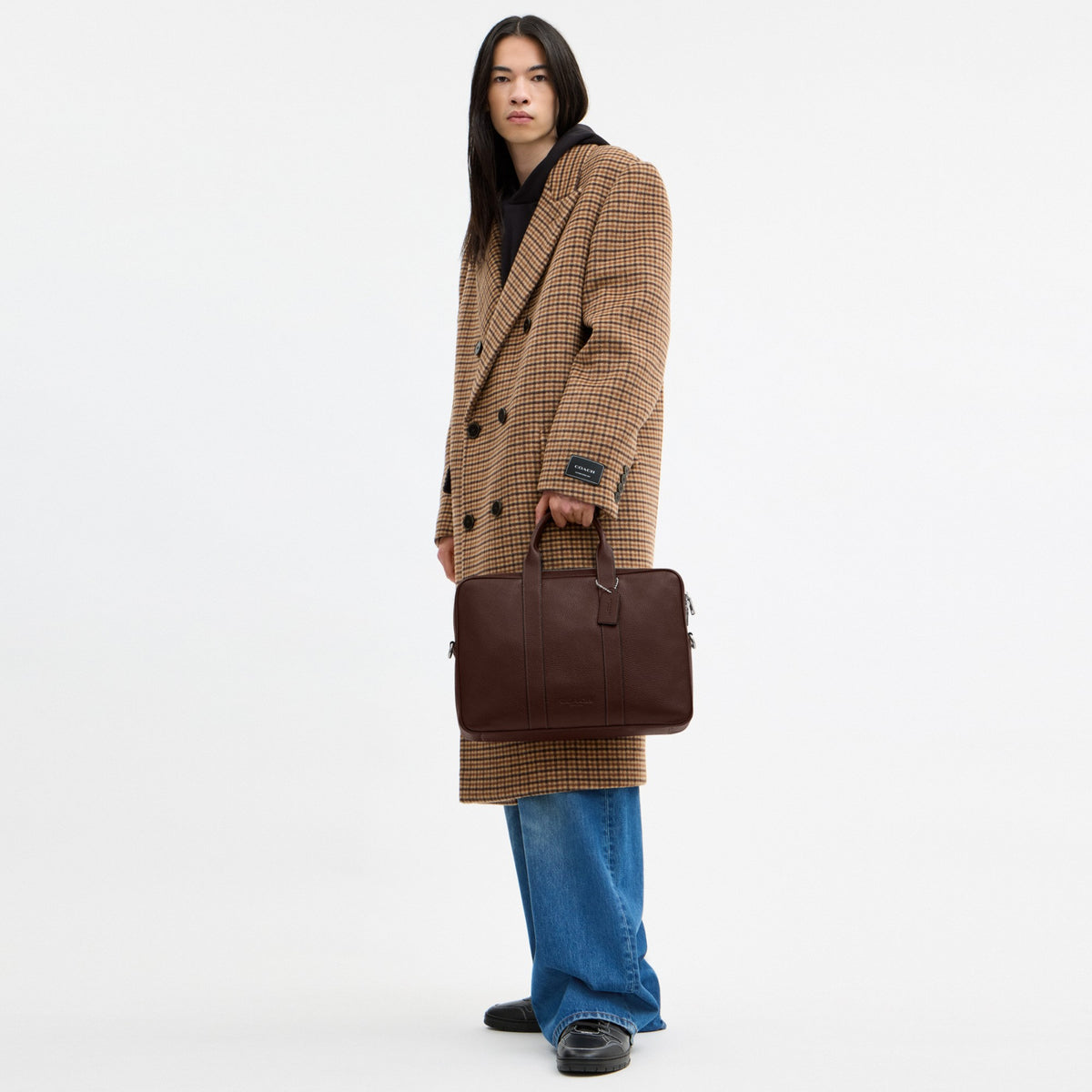 Coach Austin Brief - Silver/Maple