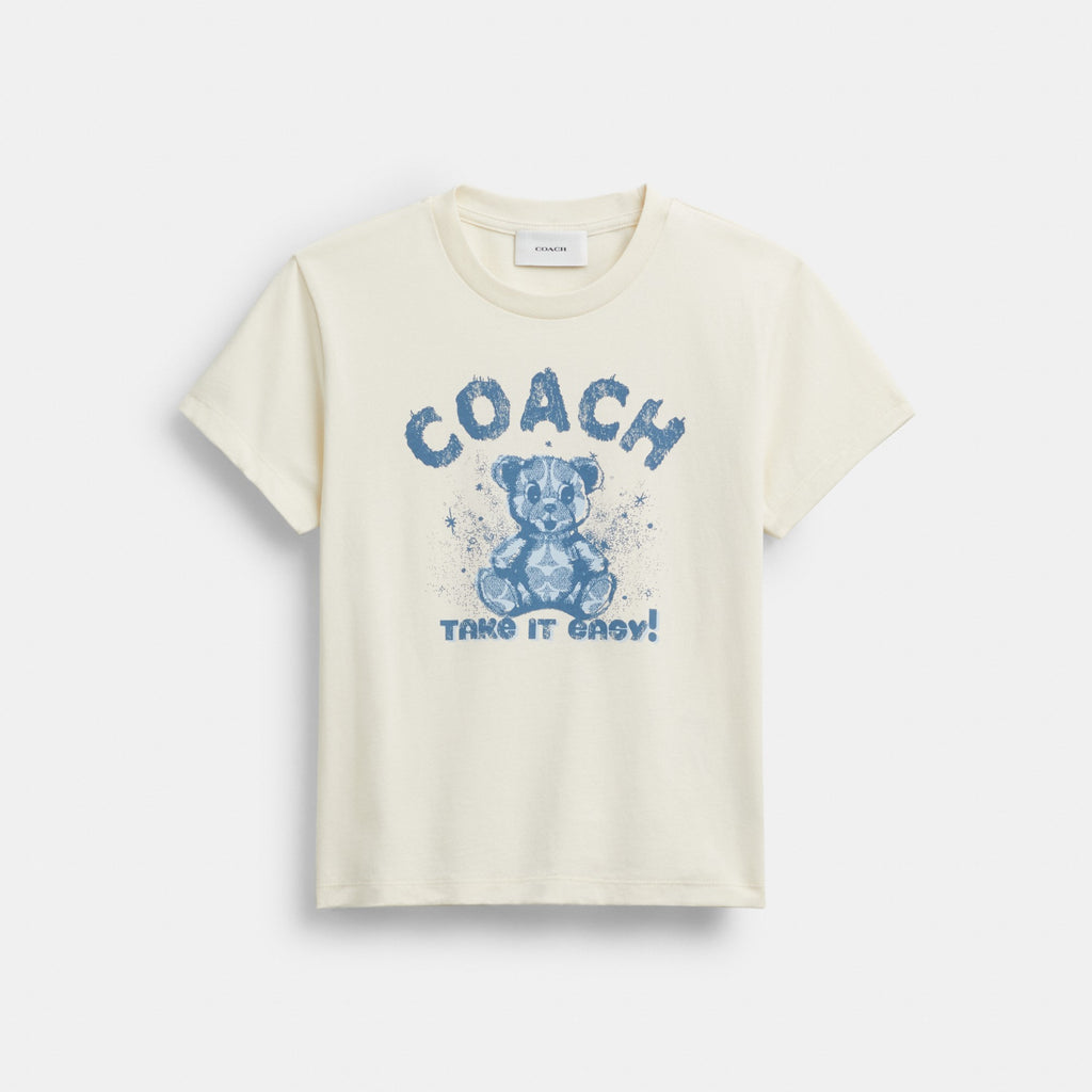 Coach Teddy Shrunken T-Shirt - Cream (Women's)