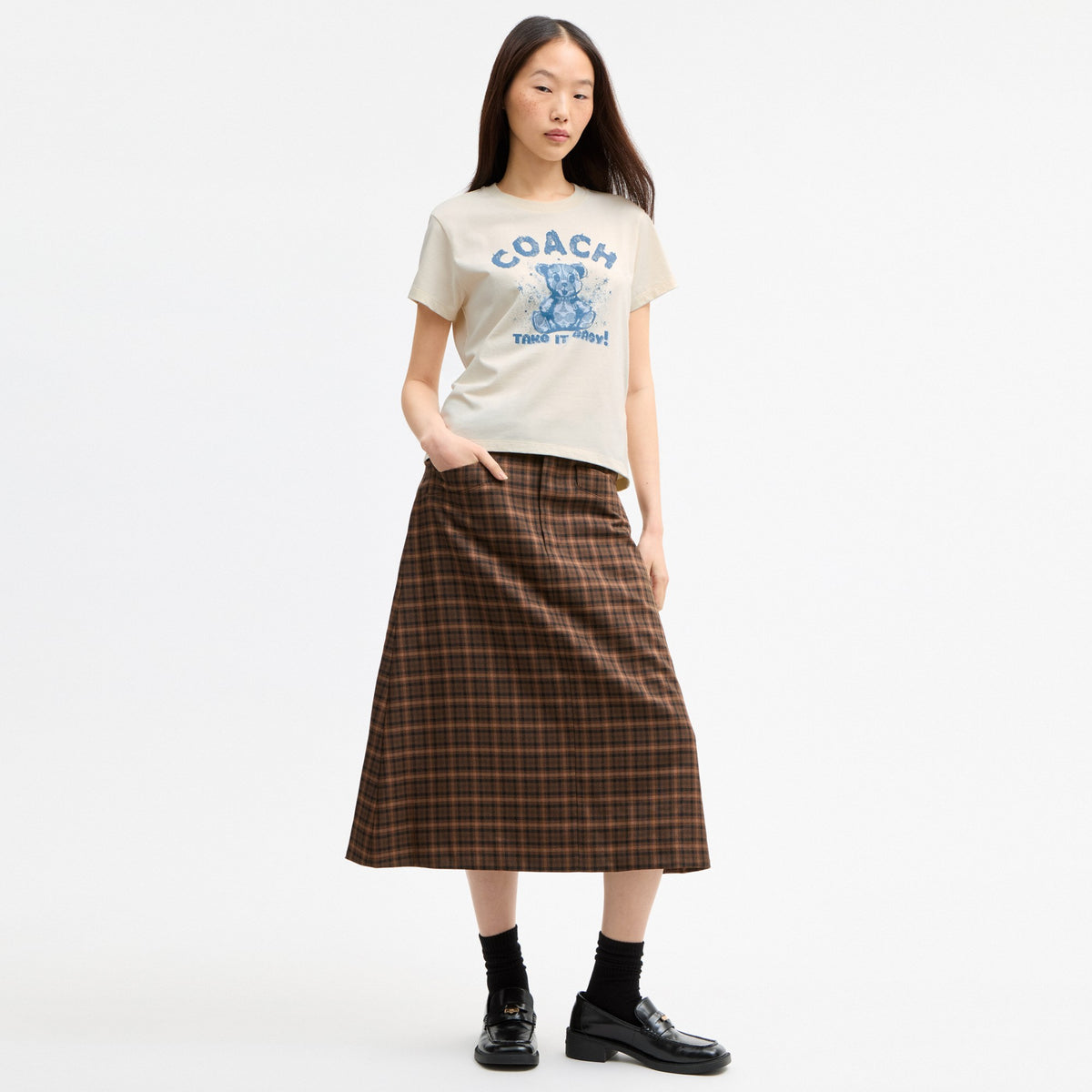 Coach Teddy Shrunken T-Shirt - Cream (Women's)