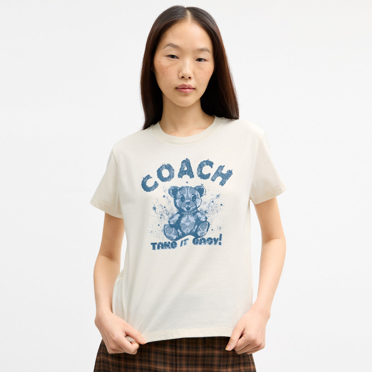 Coach Teddy Shrunken T-Shirt - Cream (Women's)
