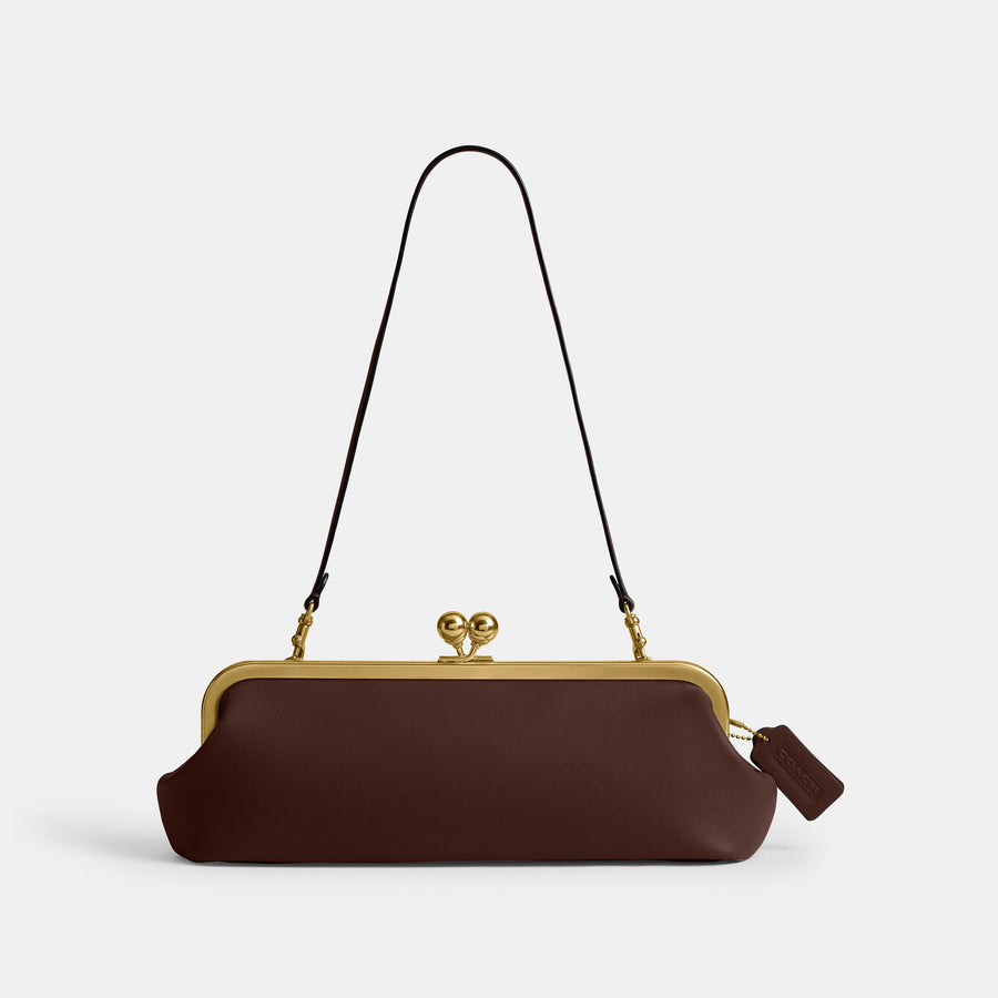 Coach Kisslock Frame Bag 30 - Brass/Maple (Women's)