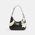 Coach Bowling Flat Hobo Shoulder Bag - Black & White (Women's)