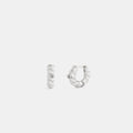 Coach Signature Mini Huggie Earrings - Silver