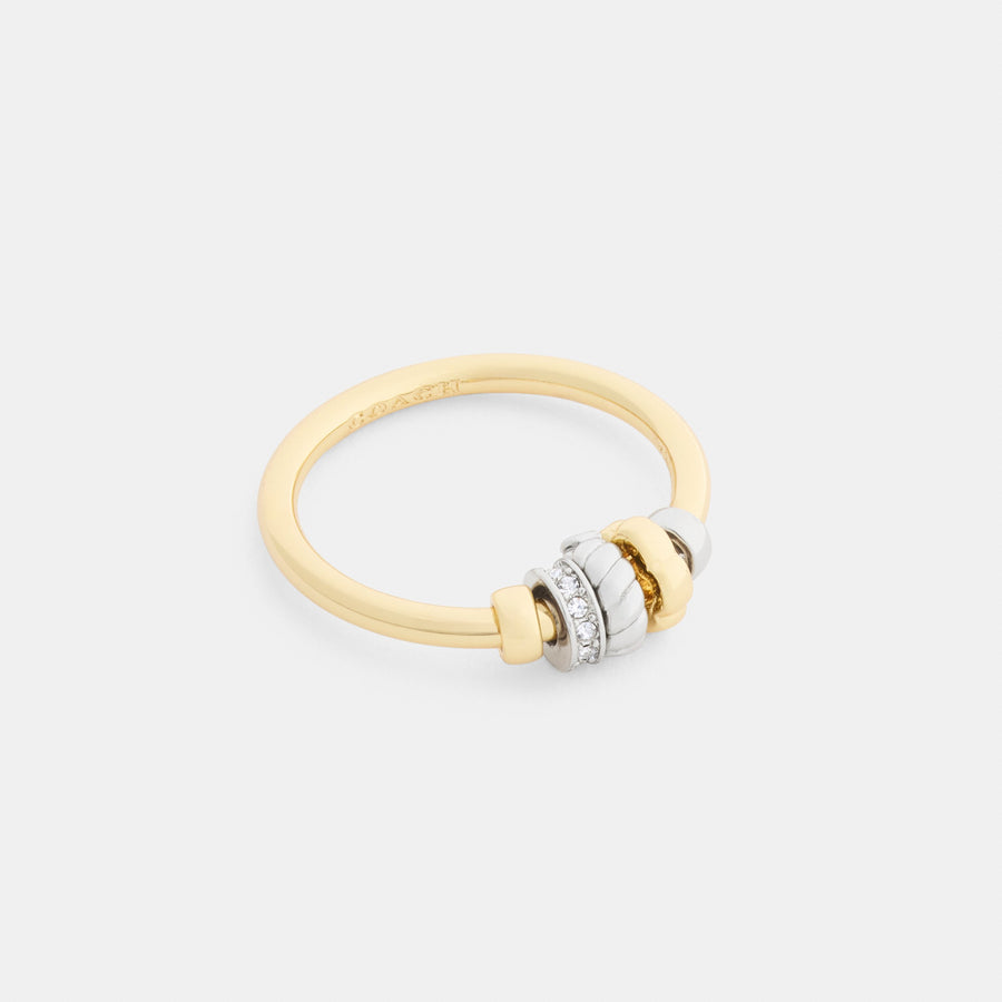 Coach Rondelle Ring - Gold/Silver (Women's)