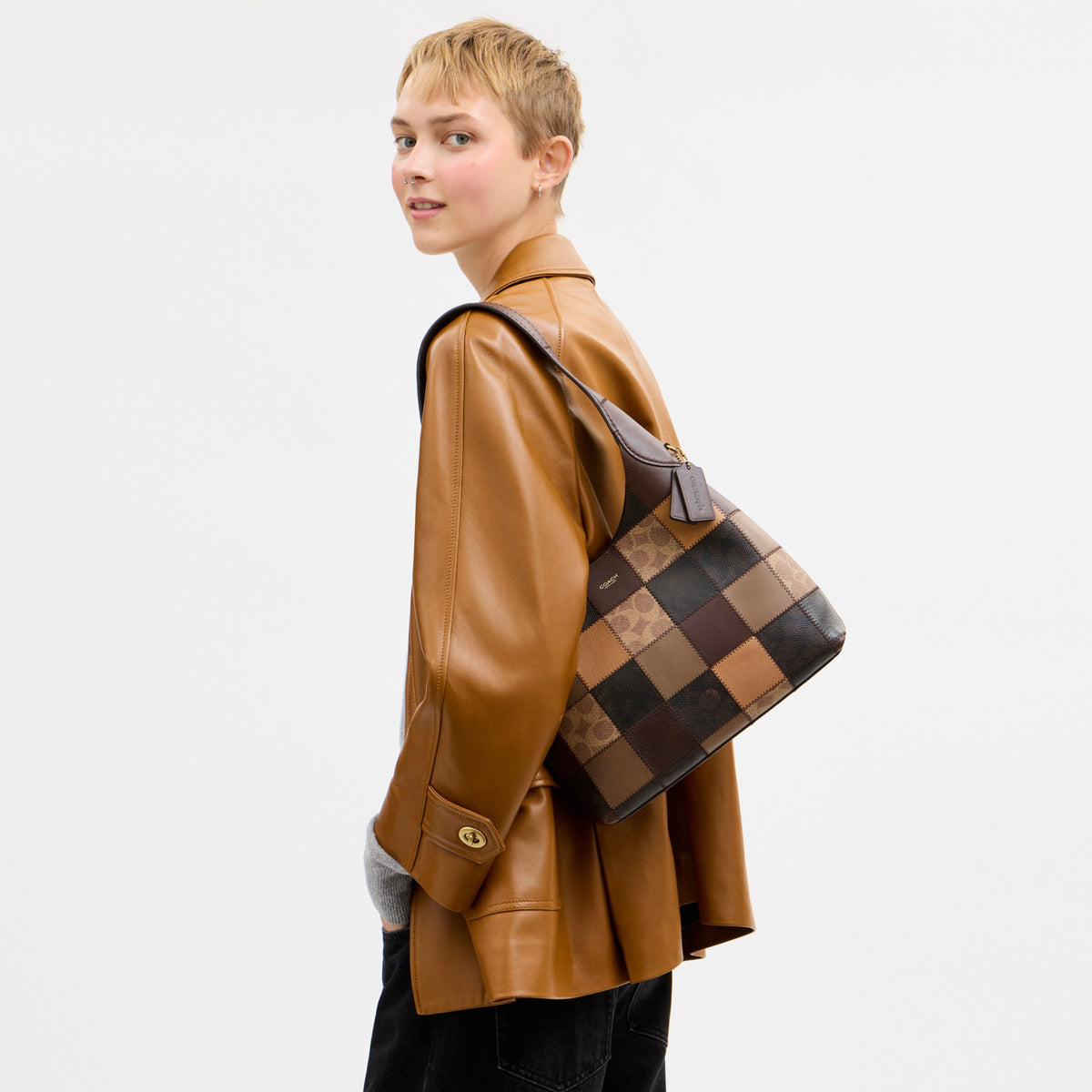 Coach Coachtopia Alter/Ego Brooklyn Shoulder Bag 28 - Tan Sig Multi (Women's)