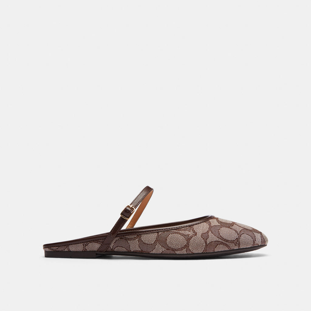 Coach Ballet Mule In Signature Jacquard - Oak/Maple (Women's)