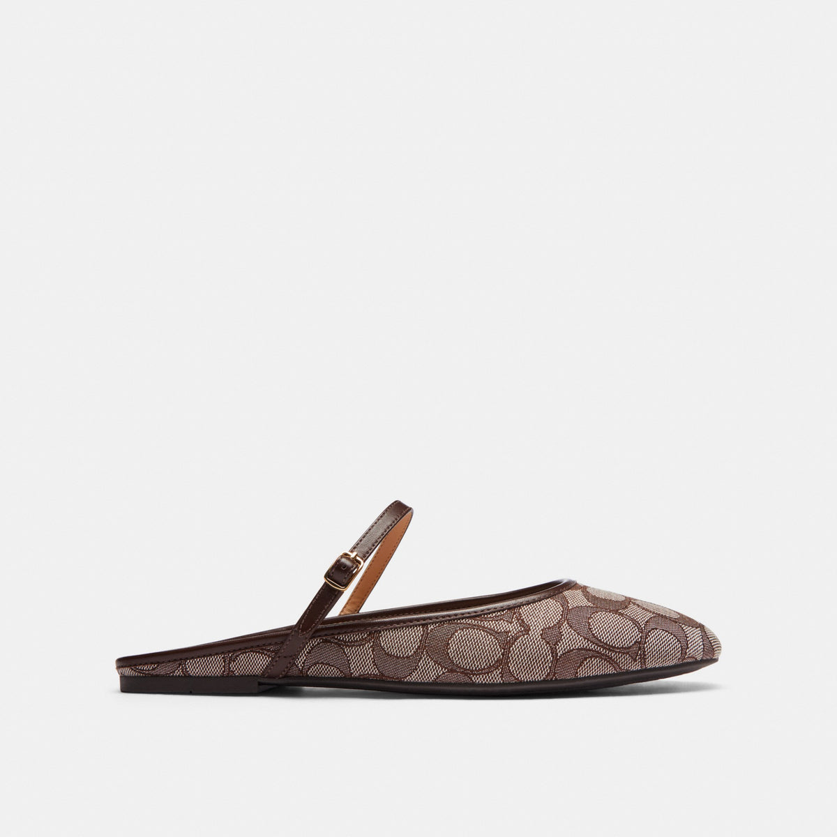 Coach Ballet Mule In Signature Jacquard - Oak/Maple (Women's)