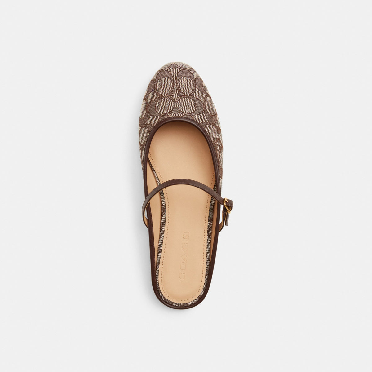 Coach Ballet Mule In Signature Jacquard - Oak/Maple (Women's)