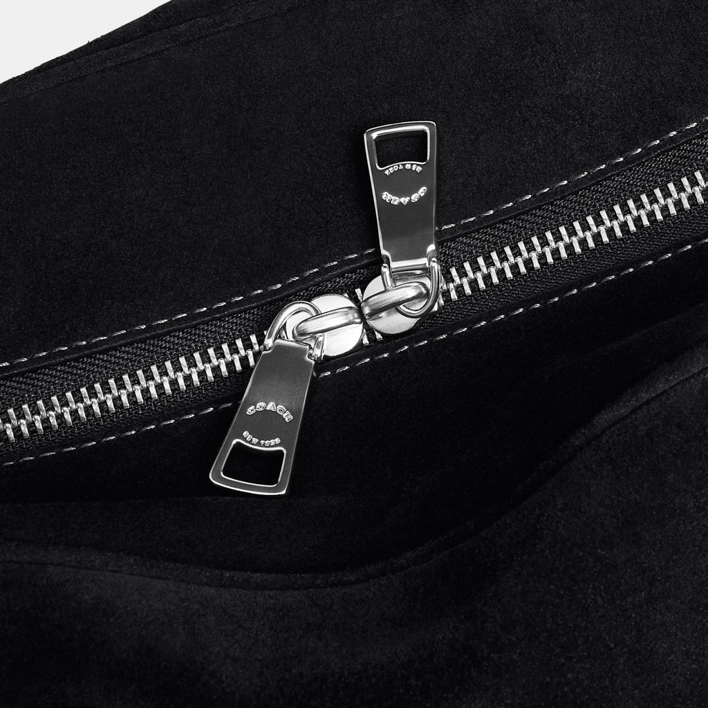 Coach Sydney Shoulder Bag - Silver/BLACK (Women's)
