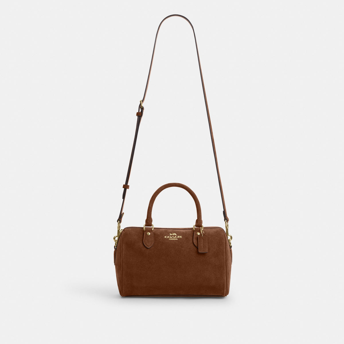 Coach Rowan Satchel Bag - Gold/Warm Brown (Women's)