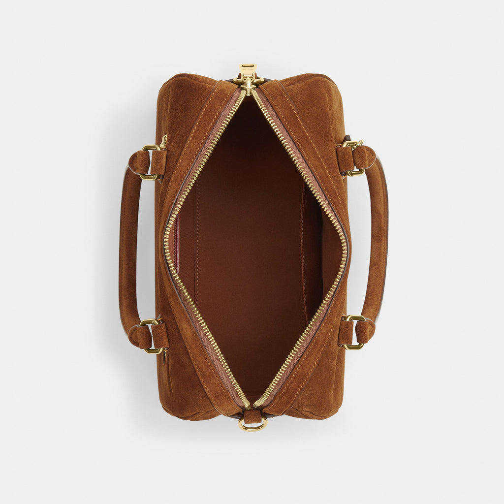 Coach Rowan Satchel Bag - Gold/Warm Brown (Women's)