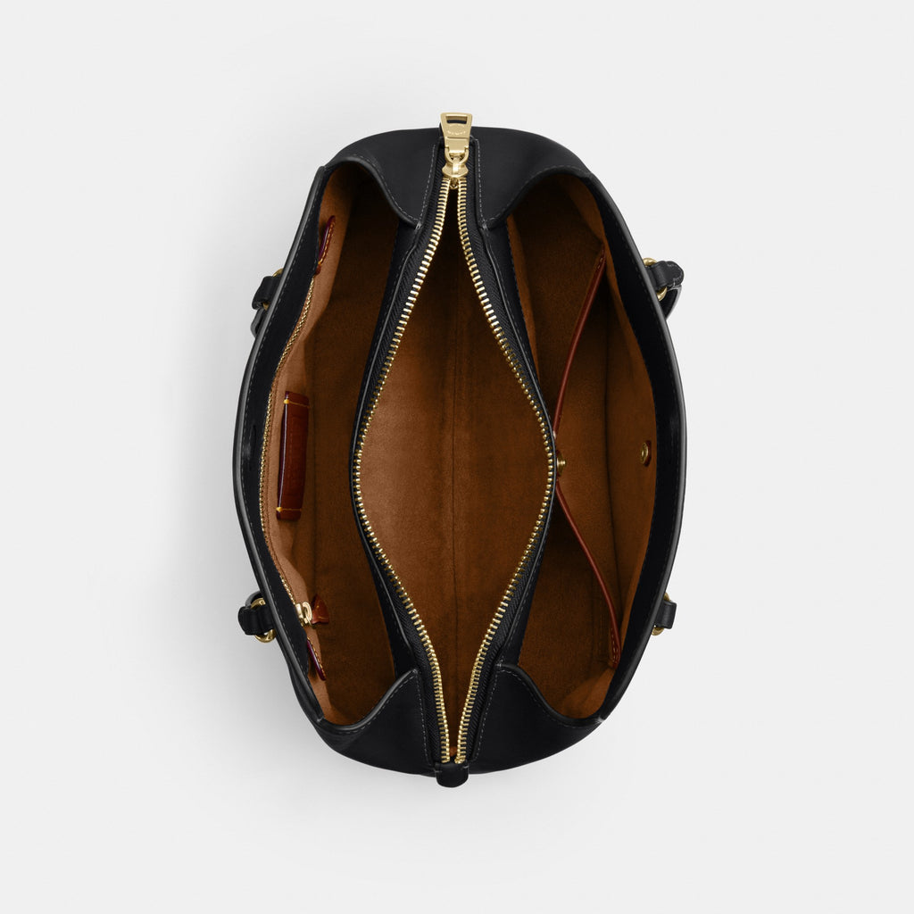 Coach Elise Shoulder Bag - Gold/Black (Women's)