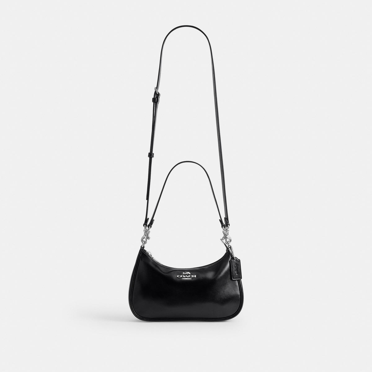 Coach Soft Teri Shoulder Bag - Silver/BLACK (Women's)