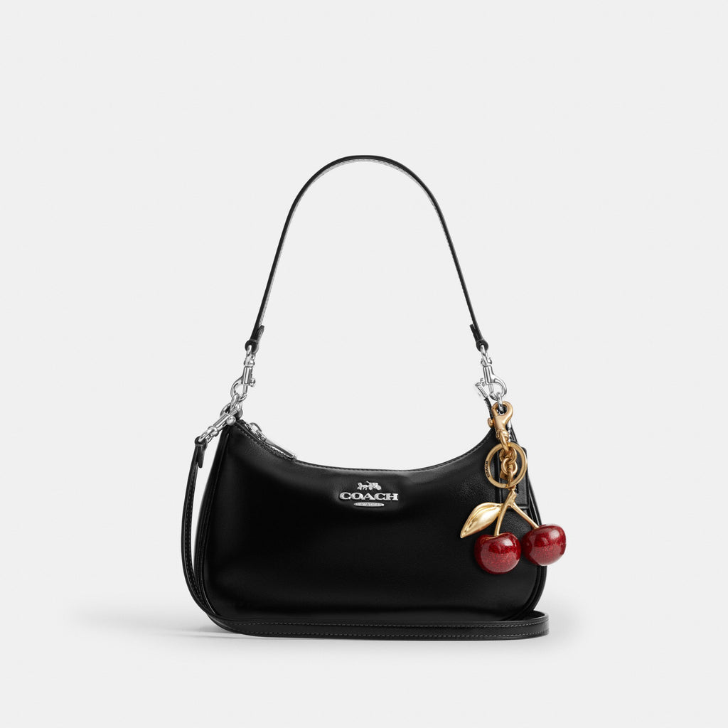 Coach Soft Teri Shoulder Bag - Silver/BLACK (Women's)