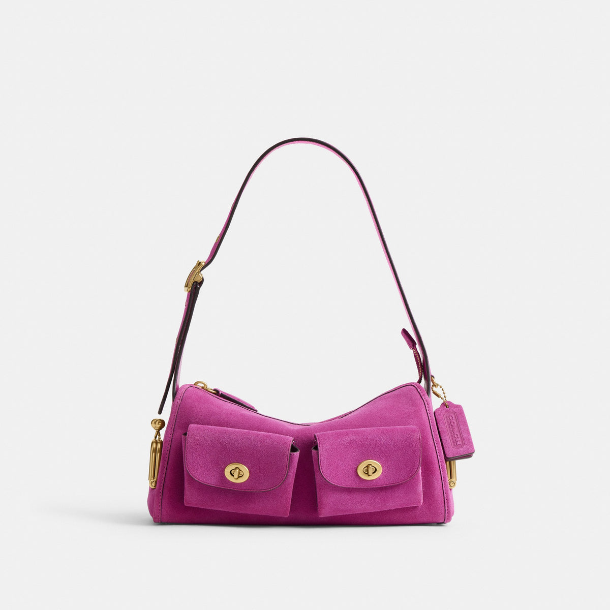 Coach Turnlock Haversack Bag 27 - Brass/Magenta (Women's)