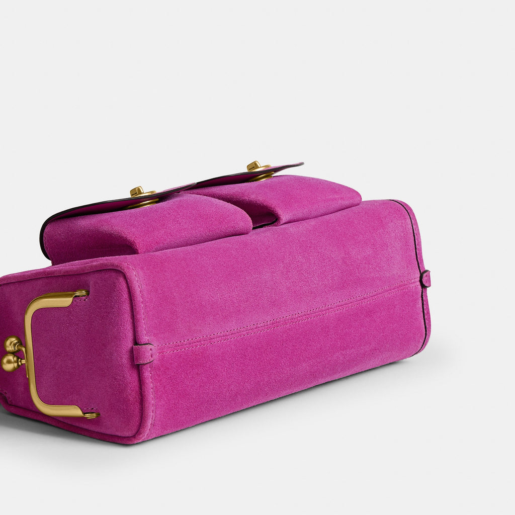 Coach Turnlock Haversack Bag 27 - Brass/Magenta (Women's)