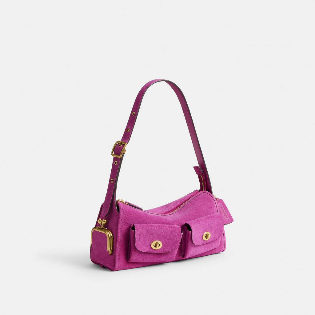 Coach Turnlock Haversack Bag 27 - Brass/Magenta (Women's)